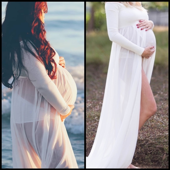 Pinkblush Dresses & Skirts - Final Price Pinkblush Ivory Maternity Photoshoot Gown